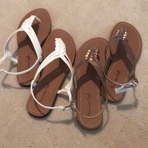 2 American Eagle Flat Sandals
